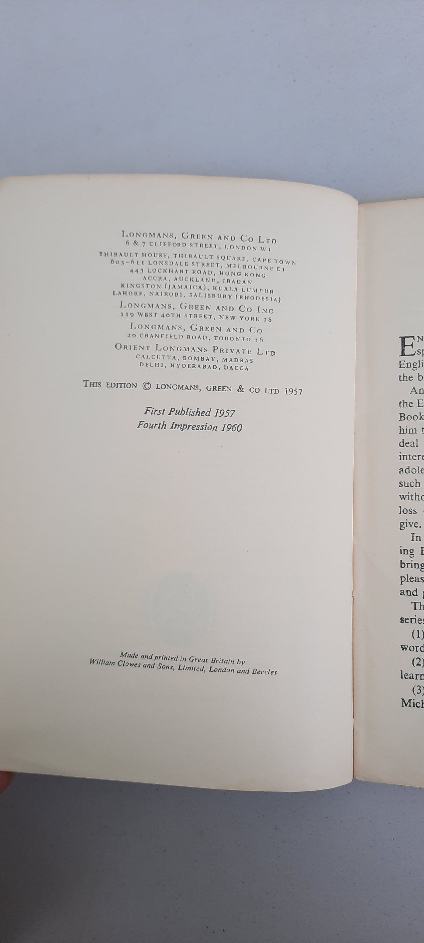 Longmans' Simplified English Series "Vanity Fair" 1960 by W. M. Thackeray