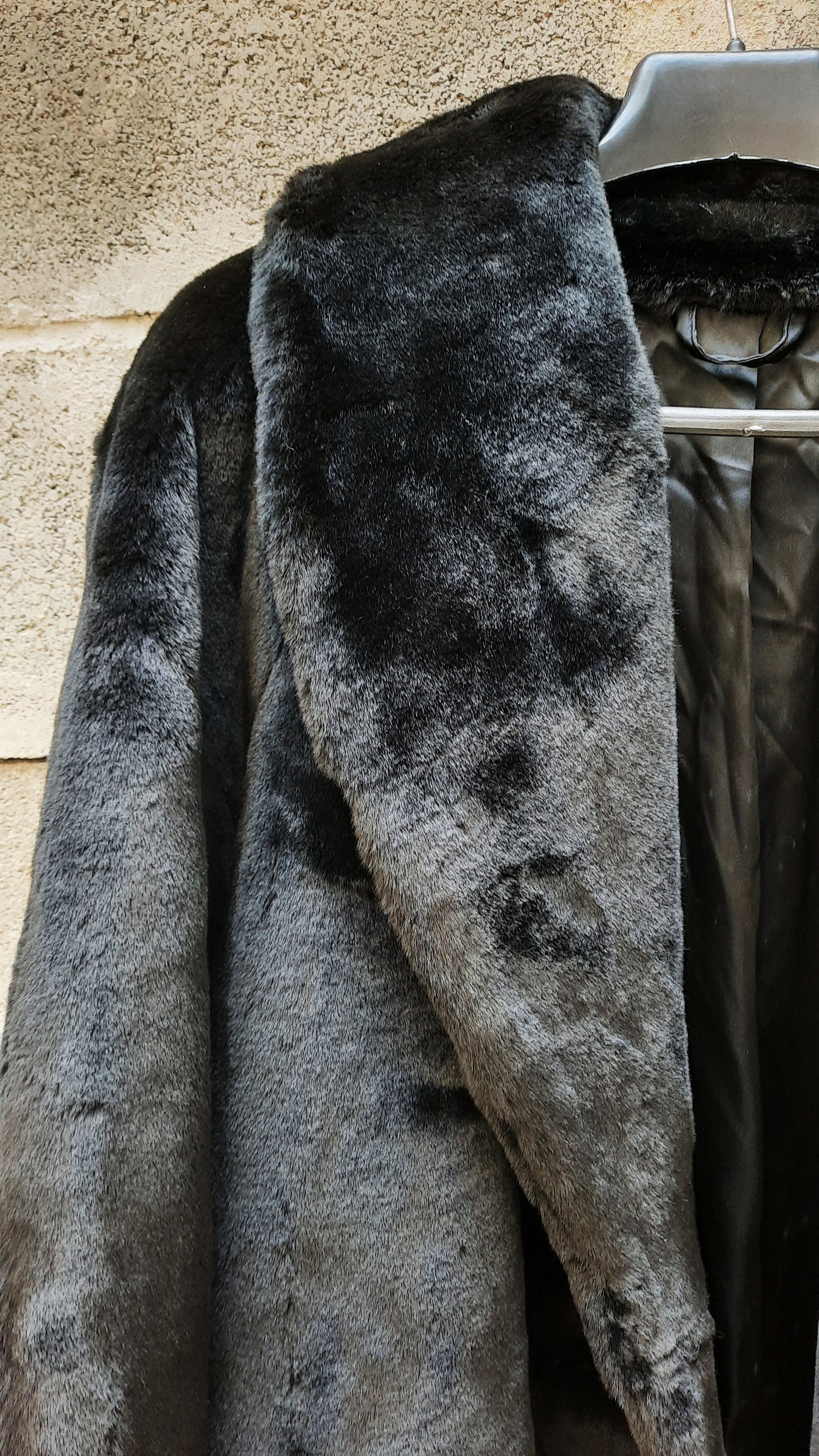 Vintage Black Faux Fur "Hamells" Coat