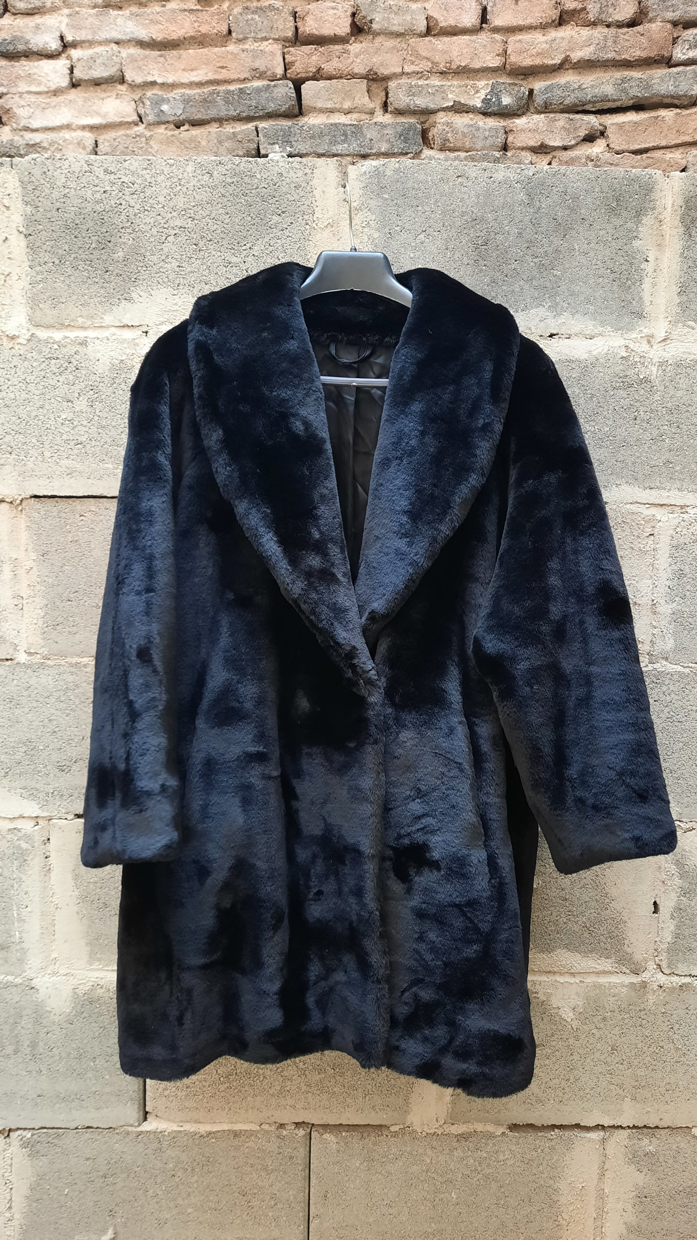 Vintage Black Faux Fur Hamells Coat the collective concept