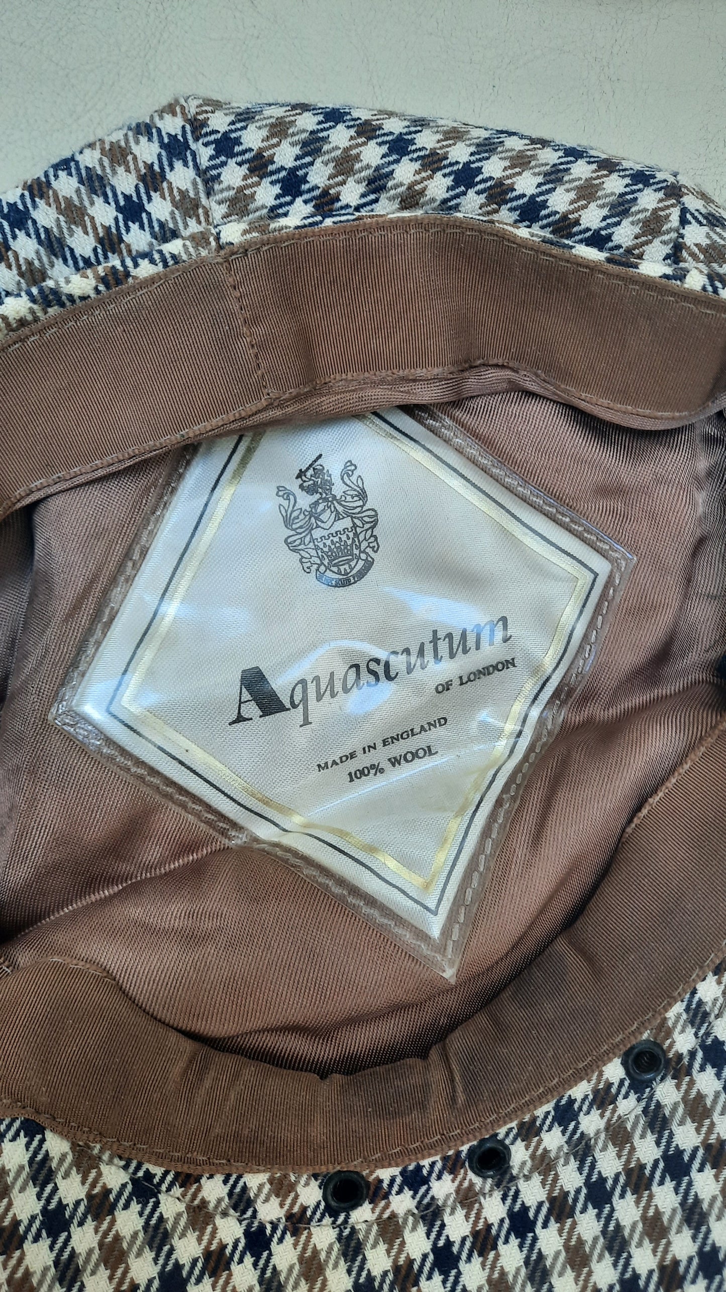 Vintage Aquascutum Checked Wool Flat Cap
