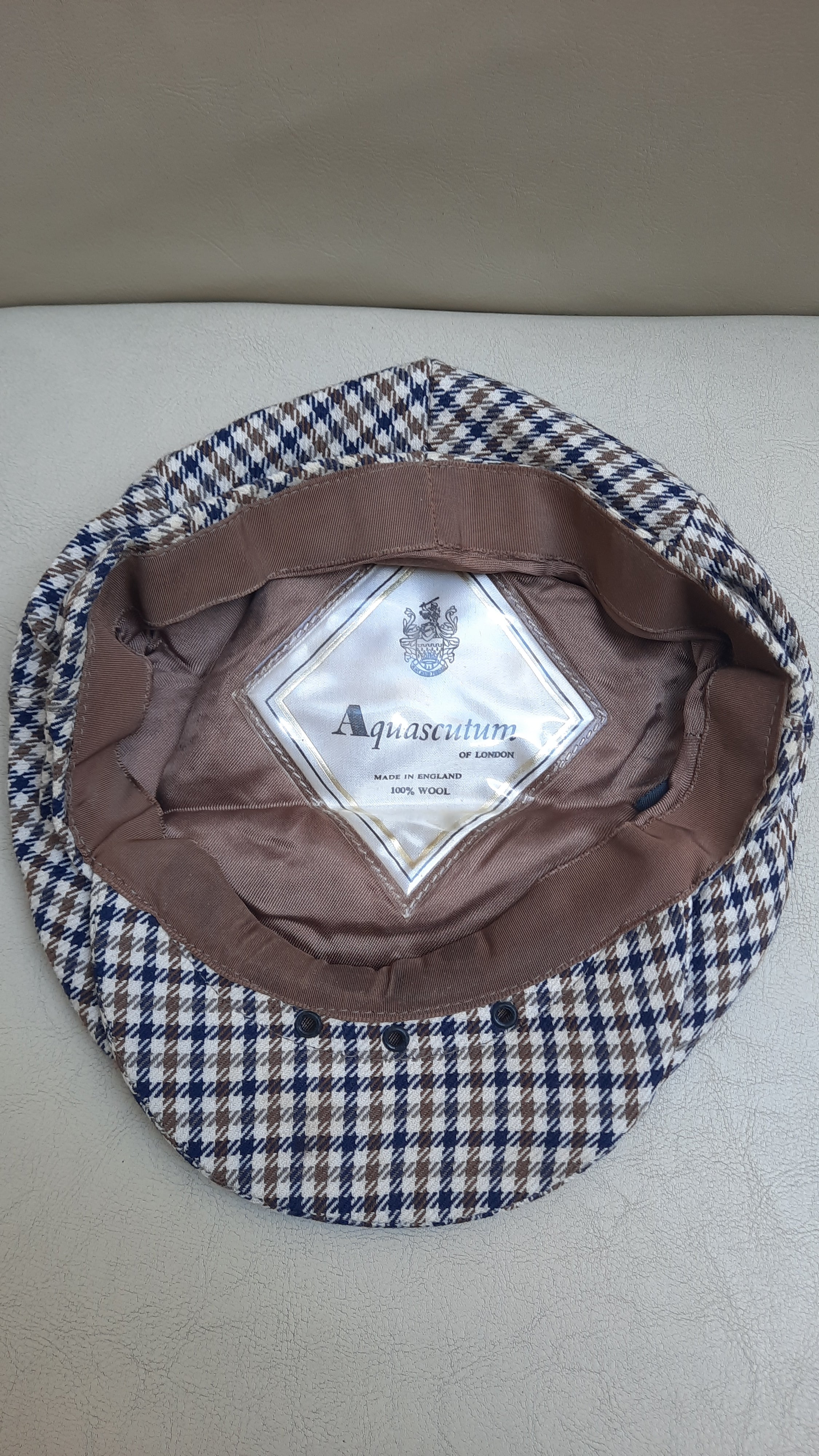 Vintage Aquascutum Checked Wool Flat Cap the collective concept