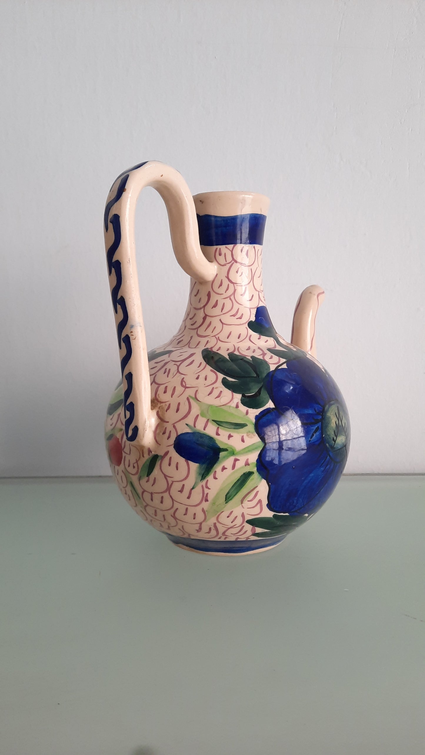 Vintage Ceramic Spanish Water/Wine Pitcher