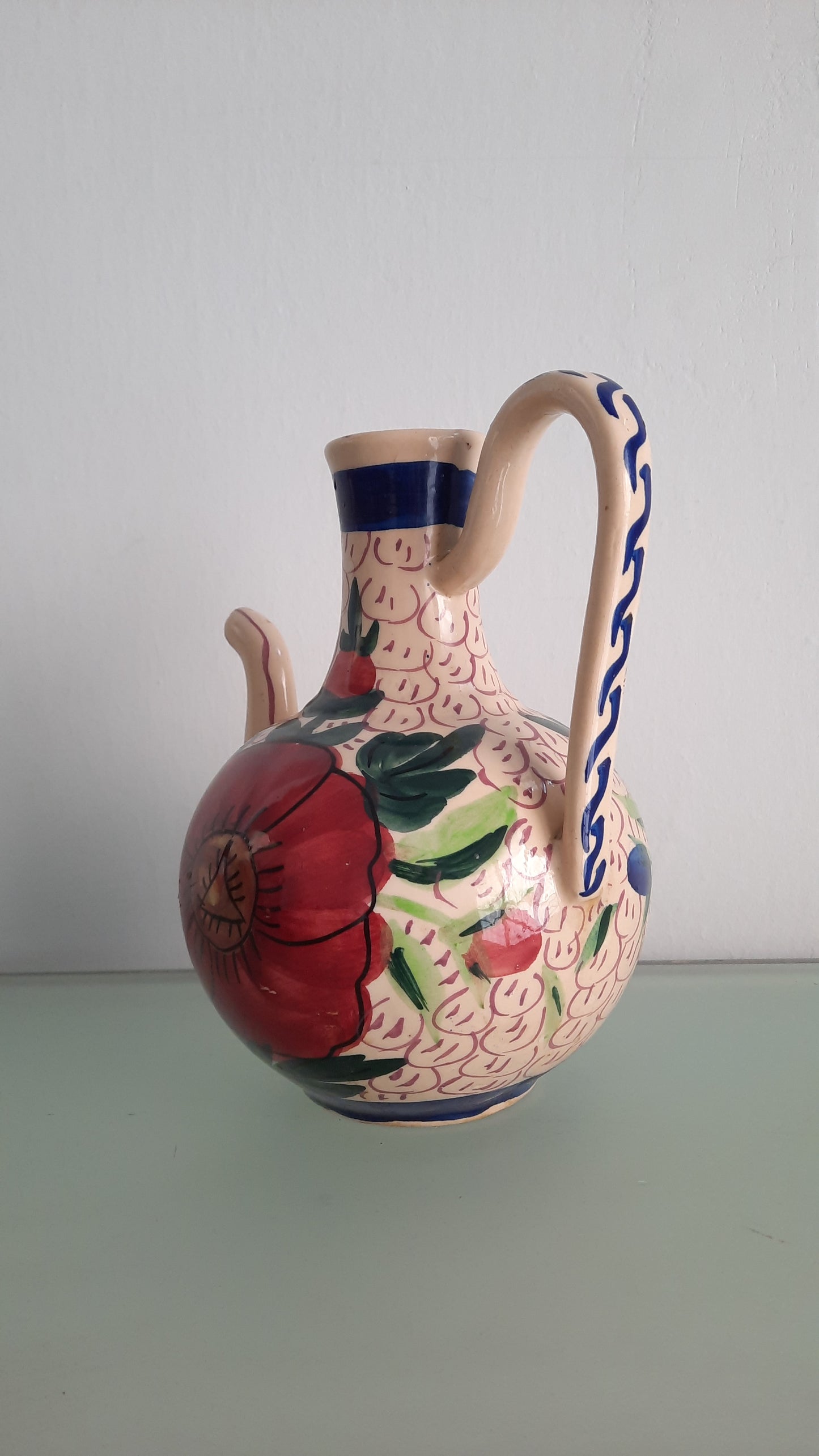 Vintage Ceramic Spanish Water/Wine Pitcher