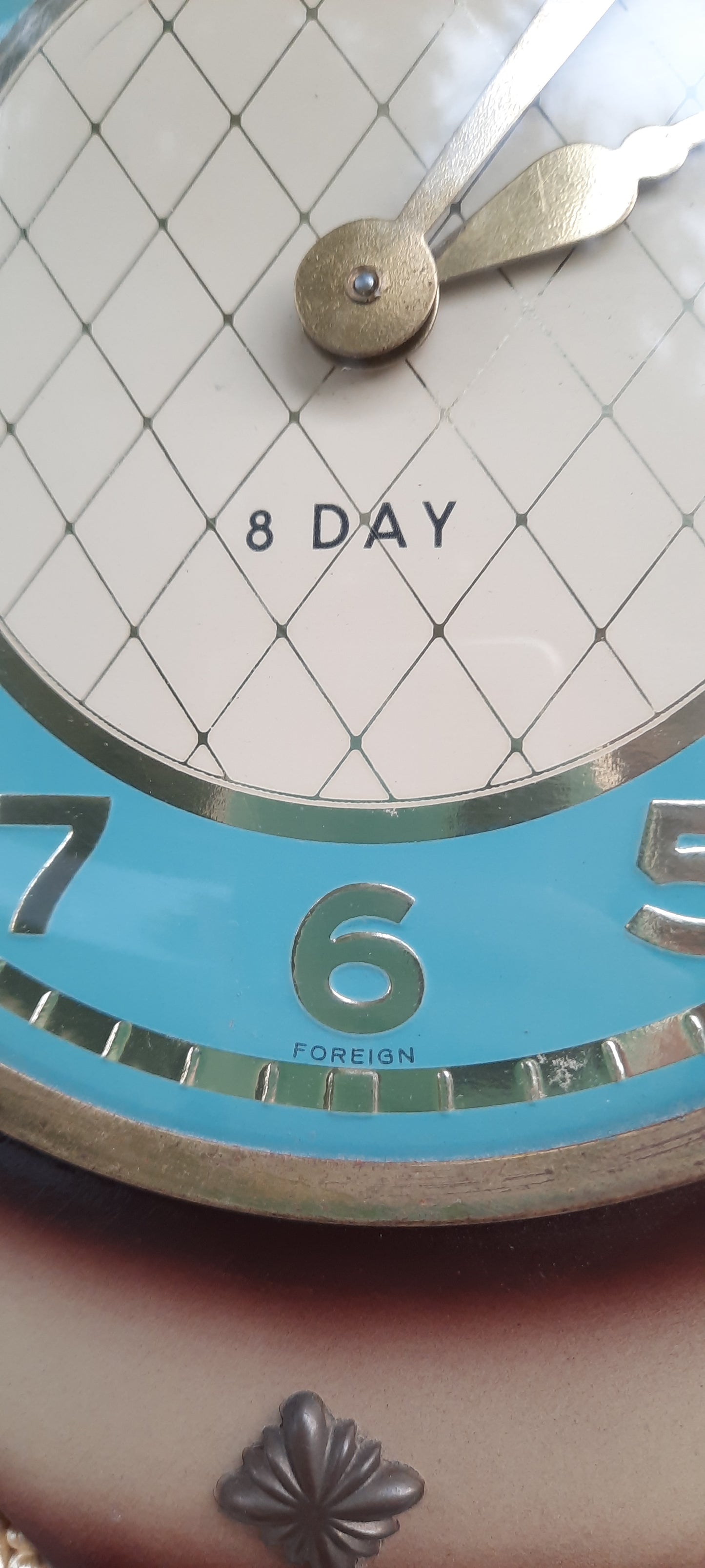 Mid-century 8 Day Wind Up Clock
