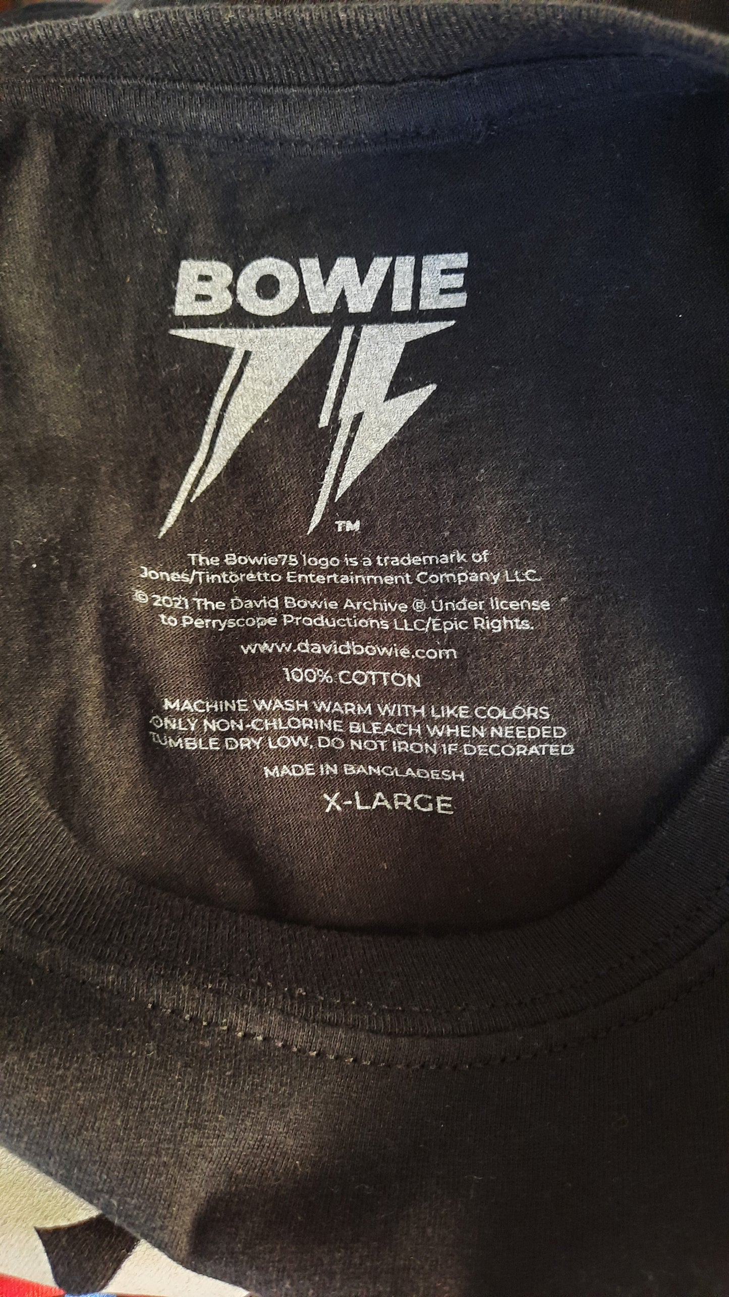 Authentic David Bowie Merchandise Graphic T-shirt