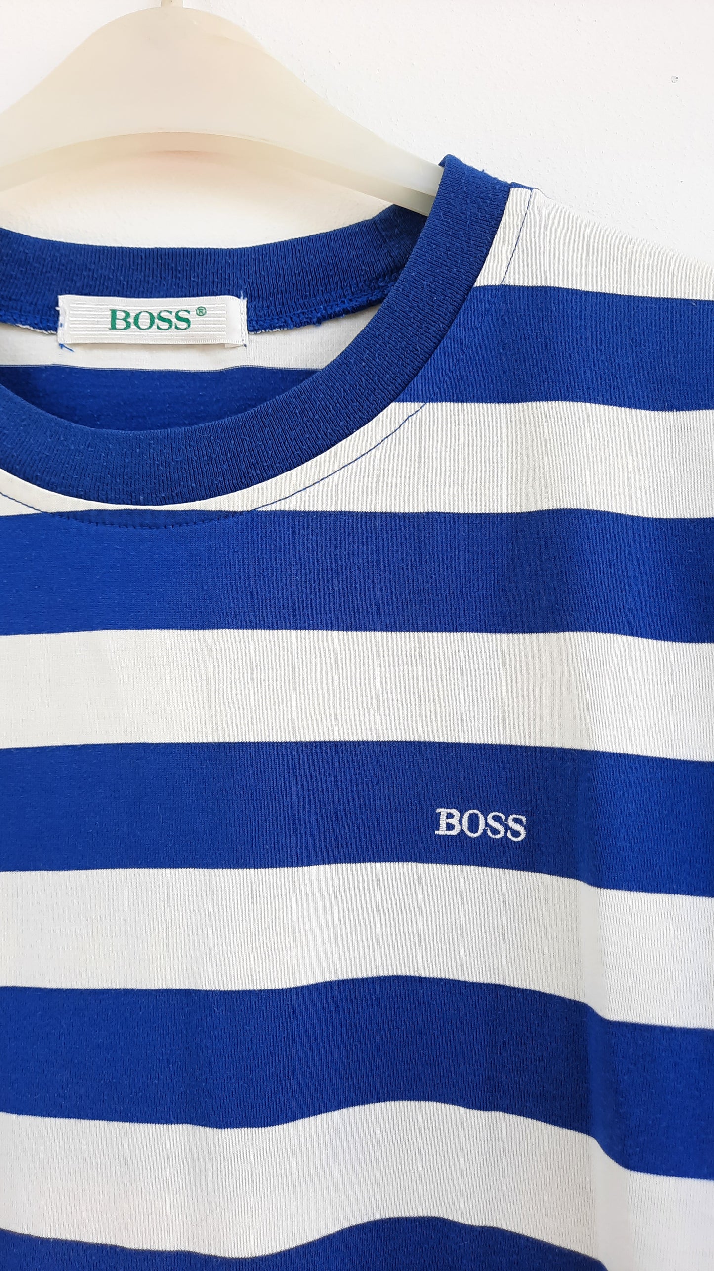 Vintage Striped Hugo Boss Cotton T-shirt