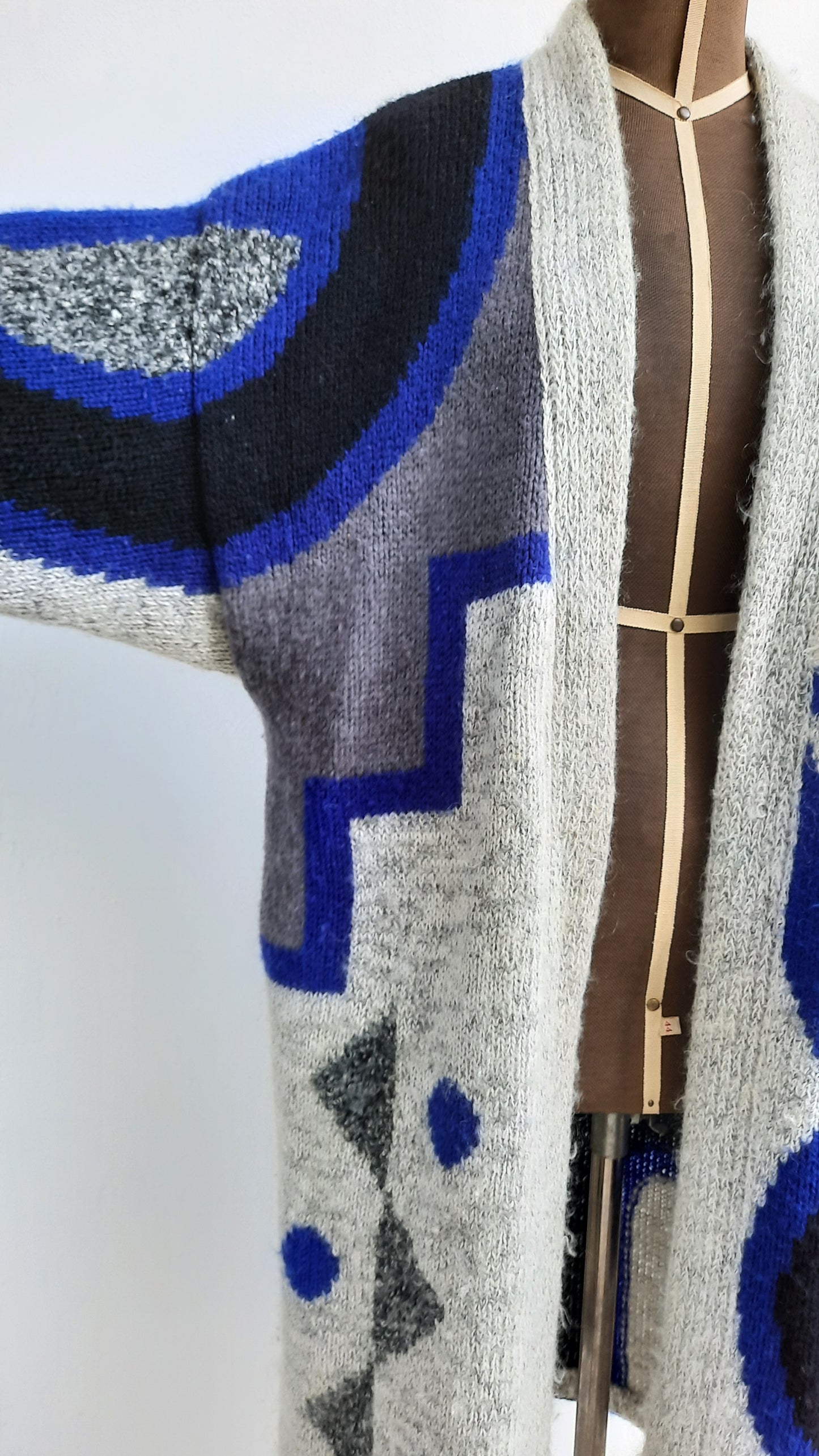 Vintage Italian Mohair Mix Long Knit Coat