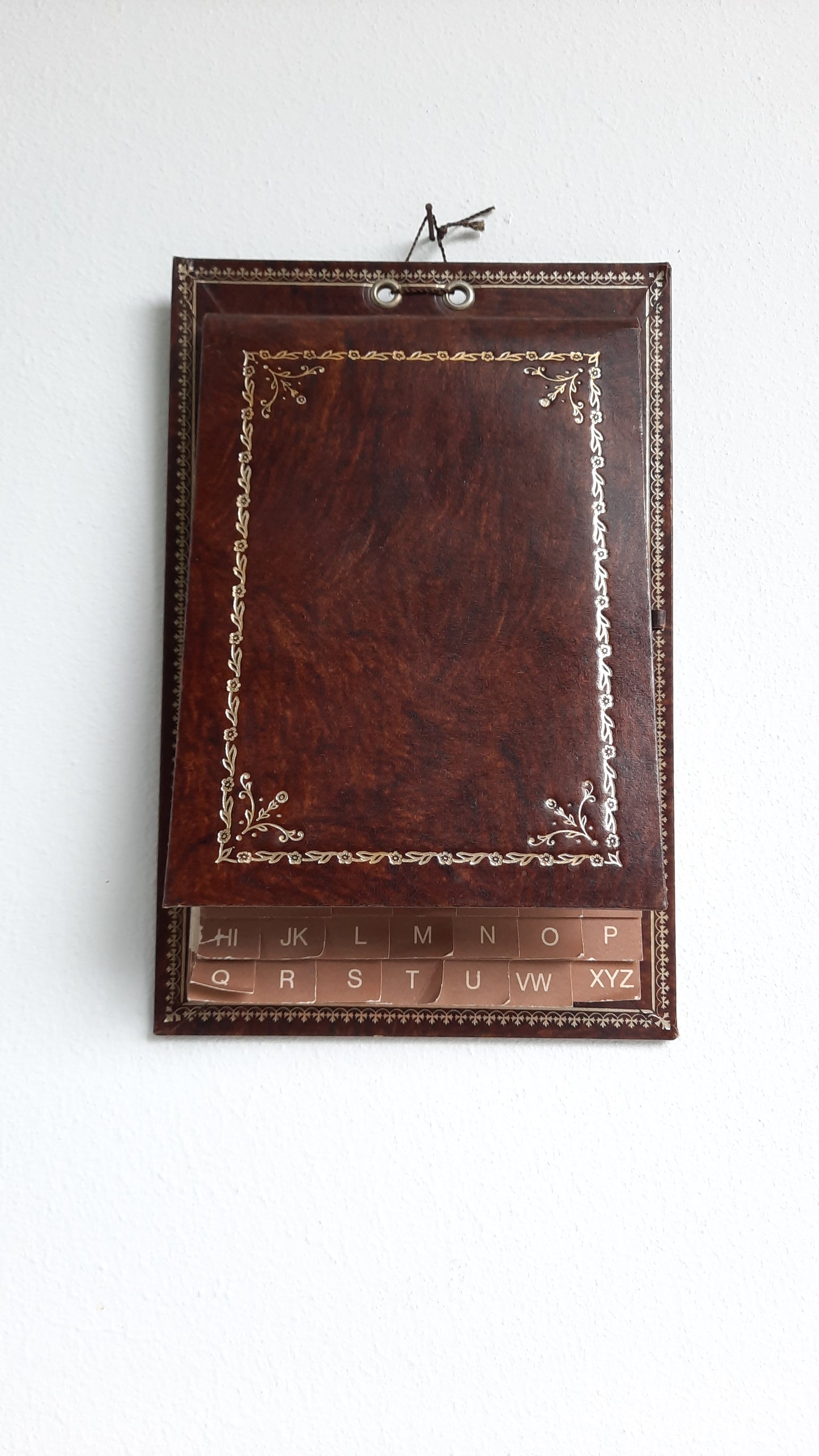 Vintage Wall Hanging Alphabetical Contact Book