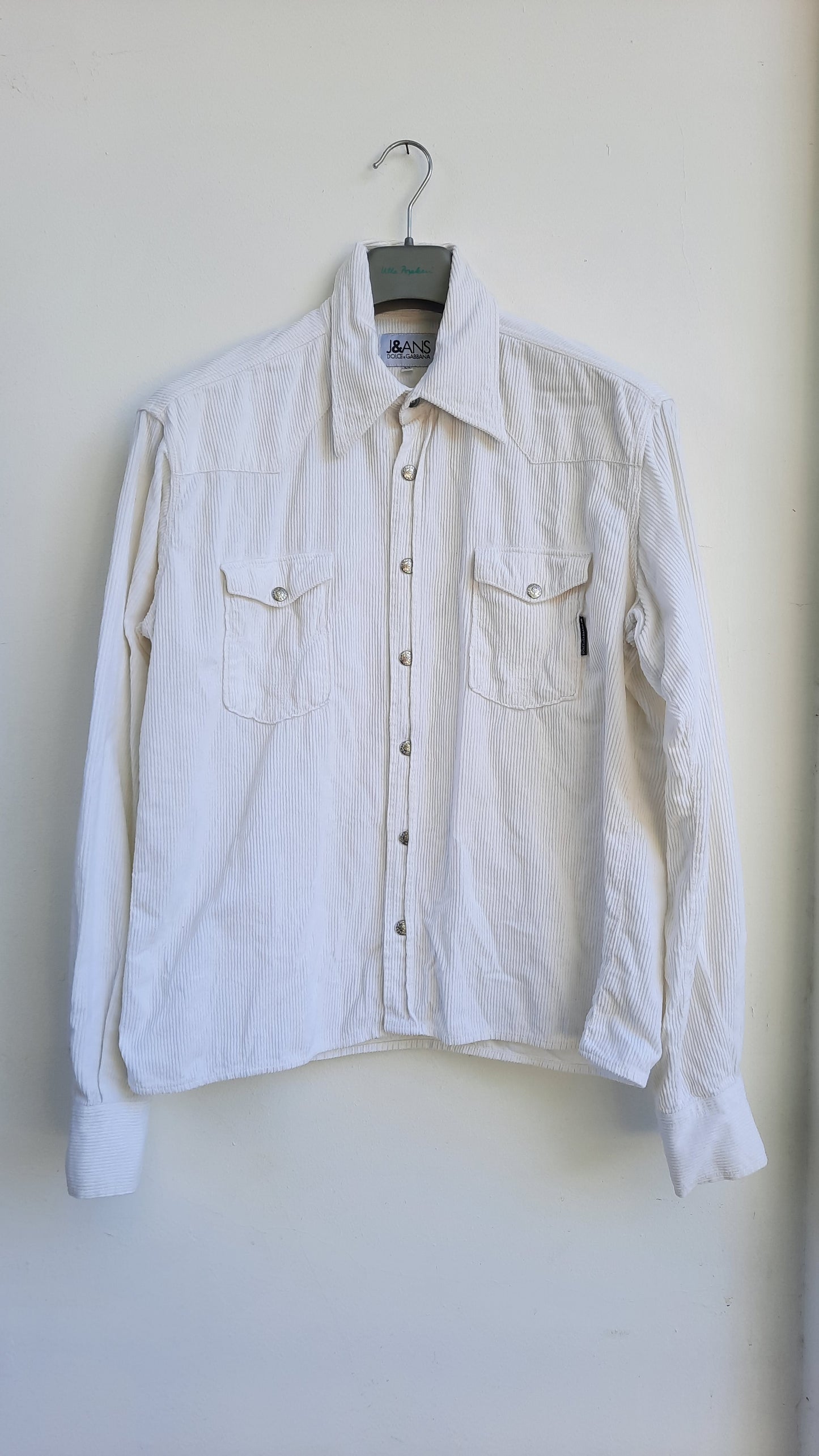 Vintage White Corduroy D&G Jeans Jacket