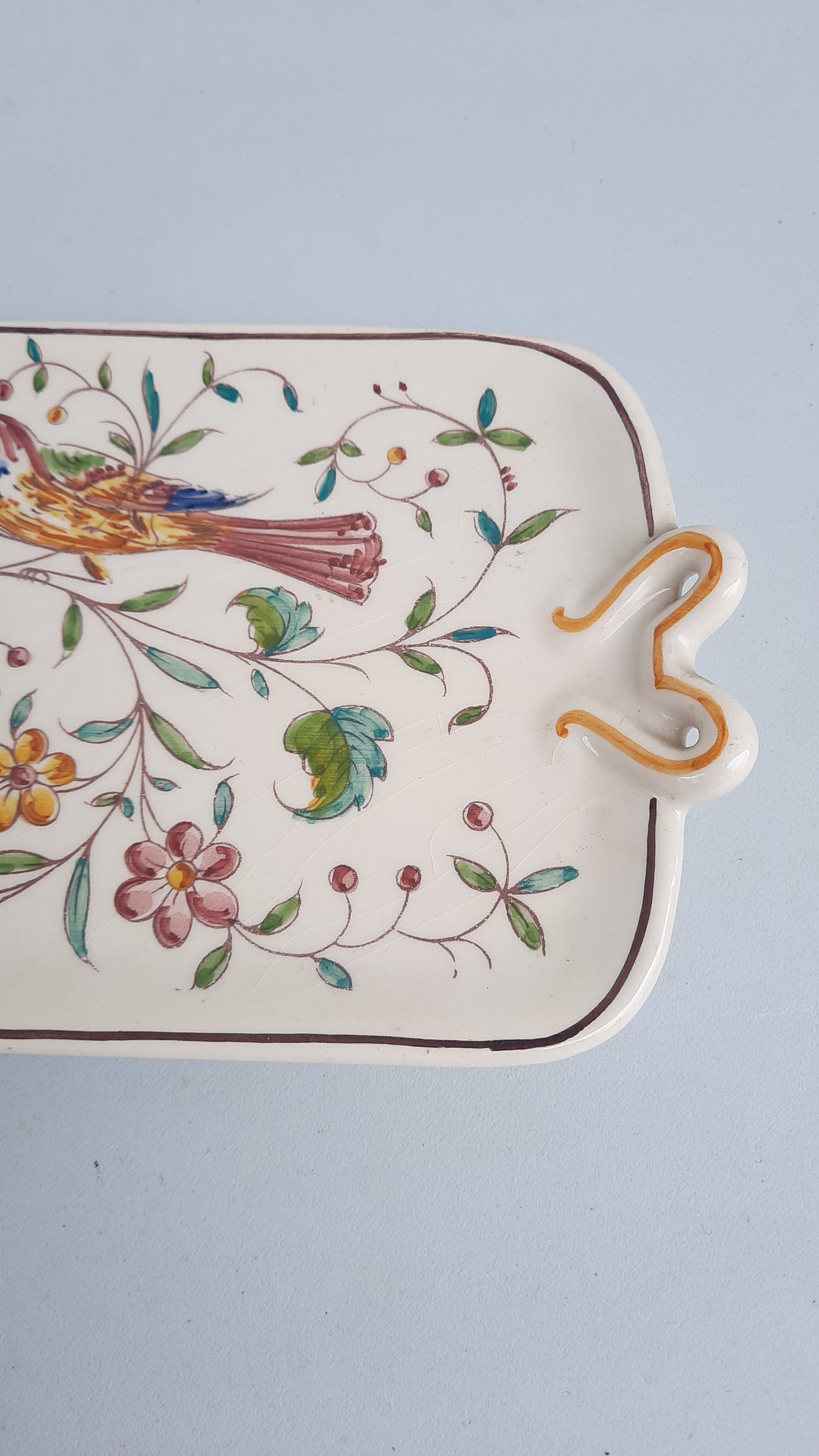 Vintage Handpainted Outeiro Agueda Portugal Tray