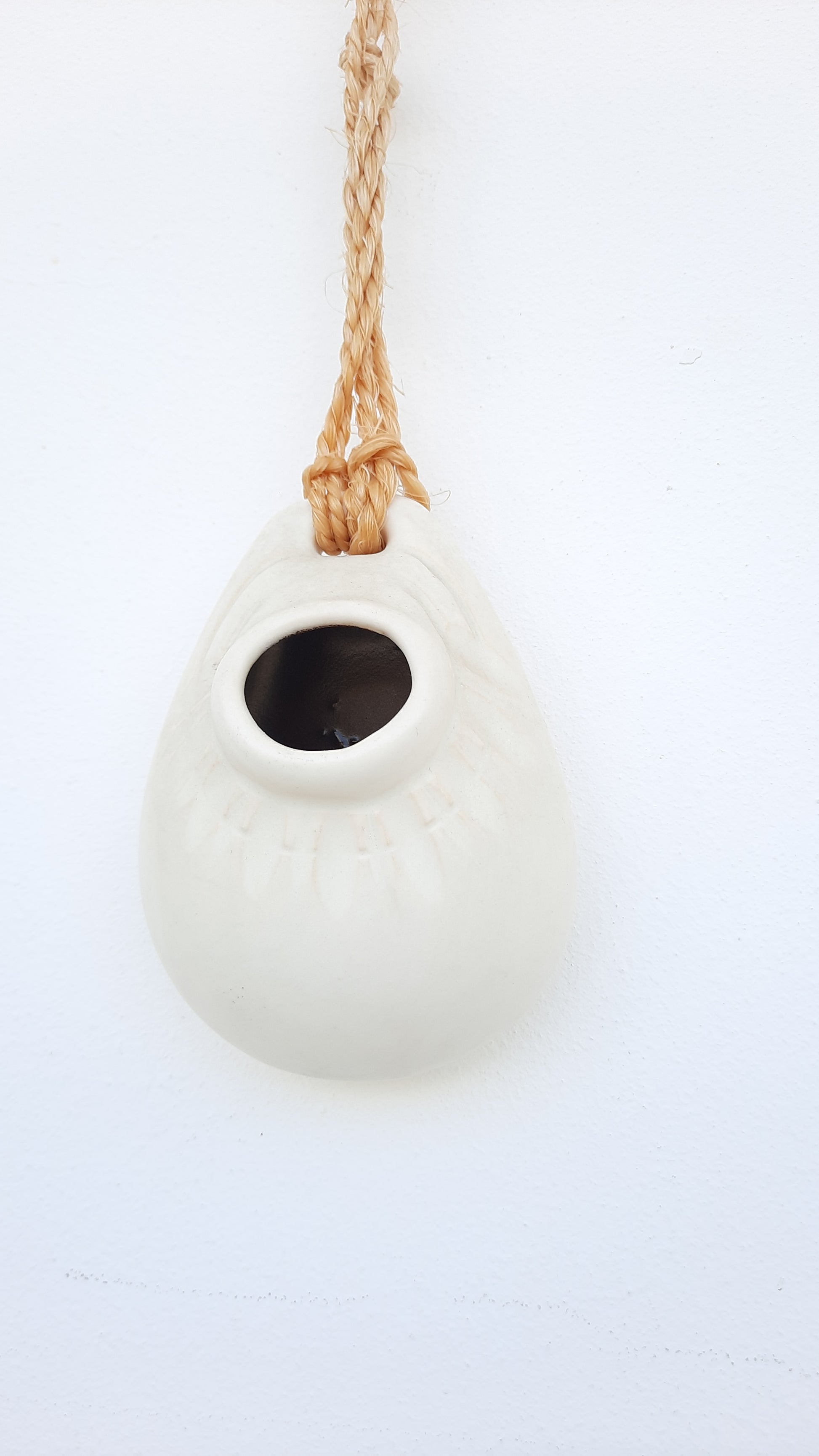 wooden teardrop hanging planter Vintage Ceramic Teardrop Hanging Rope Planter – the collective concept