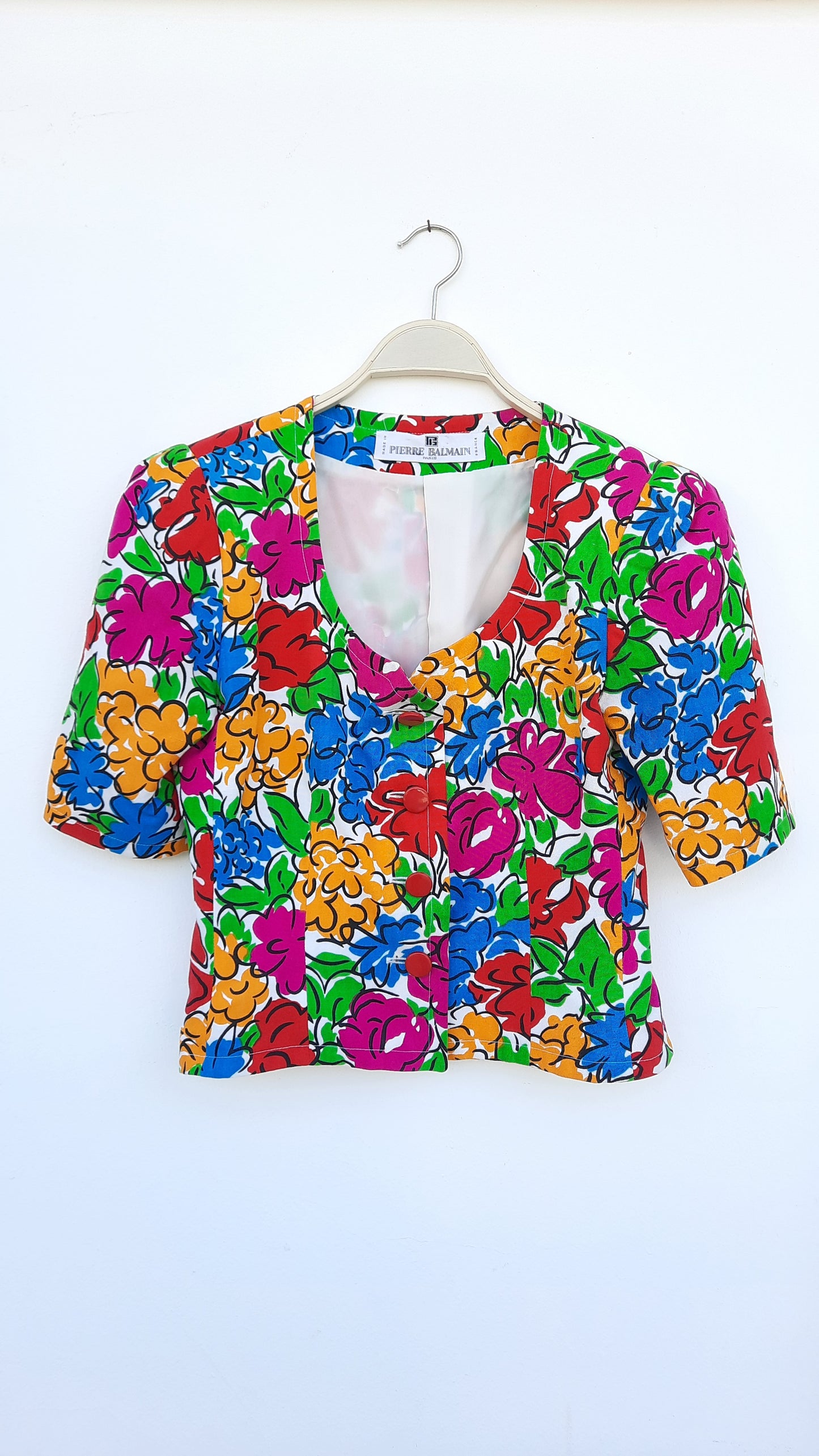 Vintage Pierre Balmain Floral Jacket Top