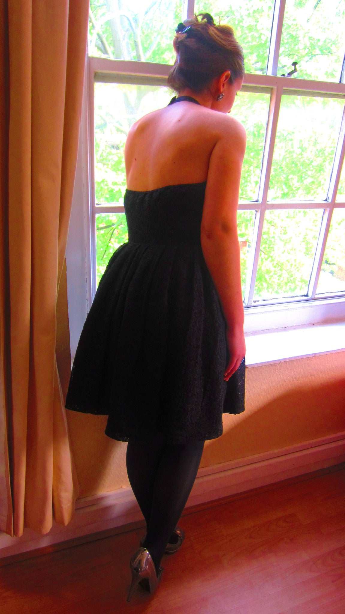 Black Lace Halter Dress by Rodarte for Target
